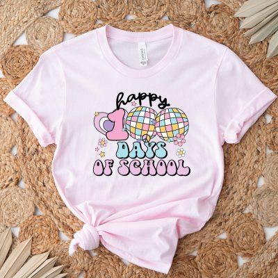 Disco Ball 100 Days of School Shirt, Groovy 100 Days Shirt, Retro 100 Days Teacher Shirt, Funny Teacher 100 Days Shirt, 100 Days Celebration