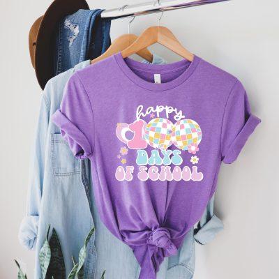 Disco Ball 100 Days of School Shirt, Groovy 100 Days Shirt, Retro 100 Days Teacher Shirt, Funny Teacher 100 Days Shirt, 100 Days Celebration