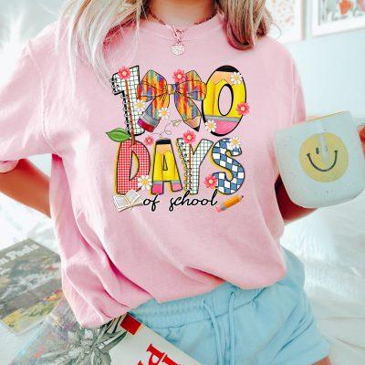 100 Days of School Coquette Shirt, Pencil Coquette Bow Shirt, Teacher 100 Days Smarter Shirt, Girls School Shirt, Back to School Shirt