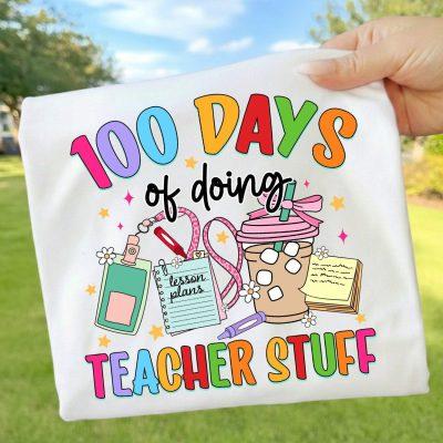100 Days of School Shirt, 100 Days of School Teacher Shirt, 100th Day of School Shirt, Teacher Shirt, Teacher 100 Days Shirt, Coffee Teacher Shirt