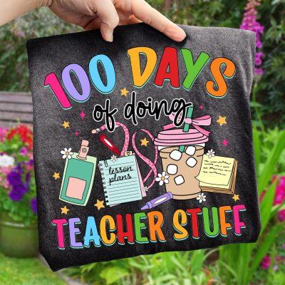 100 Days of School Shirt, 100 Days of School Teacher Shirt, 100th Day of School Shirt, Teacher Shirt, Teacher 100 Days Shirt, Coffee Teacher Shirt