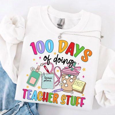 100 Days of School Shirt, 100 Days of School Teacher Shirt, 100th Day of School Shirt, Teacher Shirt, Teacher 100 Days Shirt, Coffee Teacher Shirt